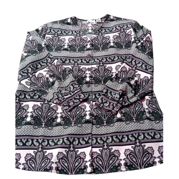 VINTAGE Gorgeous Tunic Top Long Blouse Shirt Size 18 Pale Pink Green Low Wrinkle - Picture 1 of 9